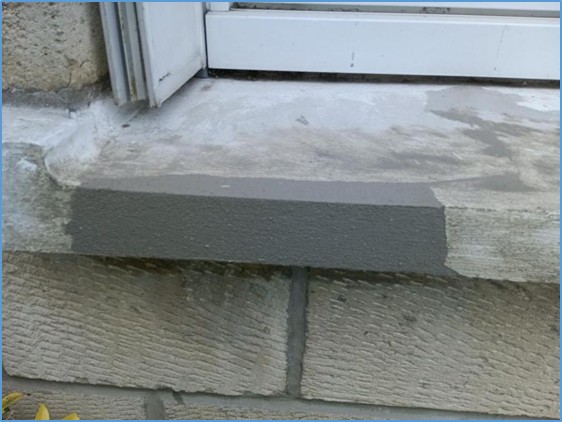 Réfection appui de fenêtre - Avant travaux